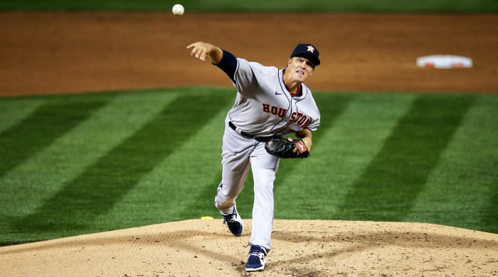Houston Astros righthander Zack Greinke flummoxed the Oakland Athletics over six scoreless innings in his Opening Day start on April 1, 2021.